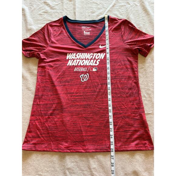 Nike MLB Authentic Washington Nationals Dri-Fit Short Sleeve Shirt Women's M - Picture 7 of 9